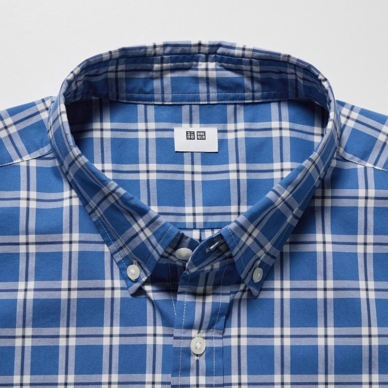 Camisas Uniqlo Extra Fine Cotton Broadcloth Long-sleeve Hombre Azules | 3973005