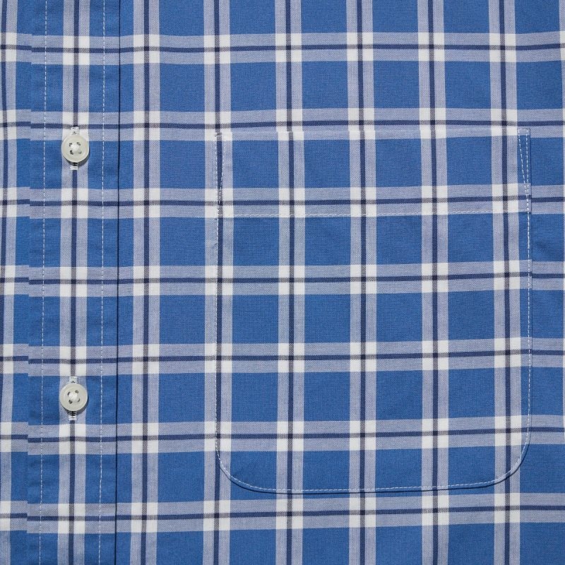 Camisas Uniqlo Extra Fine Cotton Broadcloth Long-sleeve Hombre Azules | 3973005