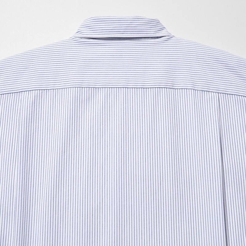Camisas Uniqlo Extra Fine Cotton Broadcloth Long-sleeve Hombre Blancas | 7175868