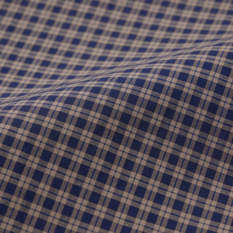 Camisas Uniqlo Extra Fine Cotton Broadcloth Checked Long-sleeve Hombre Marrones | 5946019