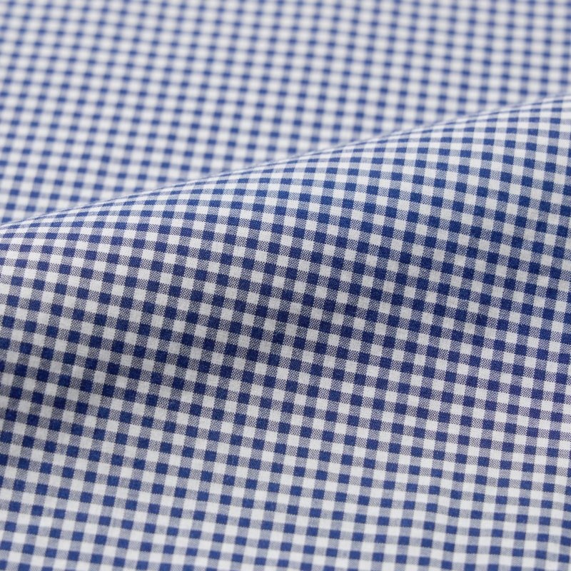 Camisas Uniqlo Extra Fine Cotton Broadcloth Checkered Long-sleeve Hombre Azules | 9401638