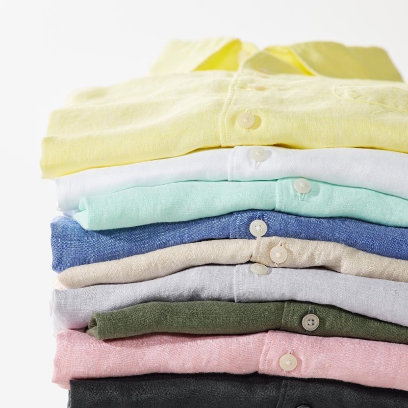 Camisas Uniqlo Premium Linen Long-sleeve Hombre Blancas | 8671003