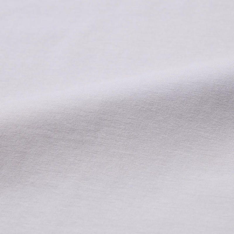 Camiseta Uniqlo AIRism Cotton Short Sleeve Mujer Gris | 4426077