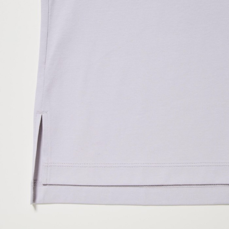 Camiseta Uniqlo AIRism Cotton Short Sleeve Mujer Blancas | 7705157
