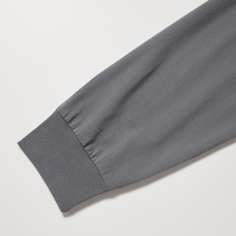 Camiseta Uniqlo Airism Cotton Uv Protection Crew Neck Hombre Gris | 1384701