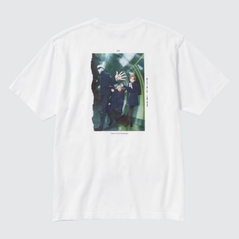 Camiseta Uniqlo Anime JUJUTSU KAISEN Season 2 UT Short-Sleeve Mujer Blancas | 3372103