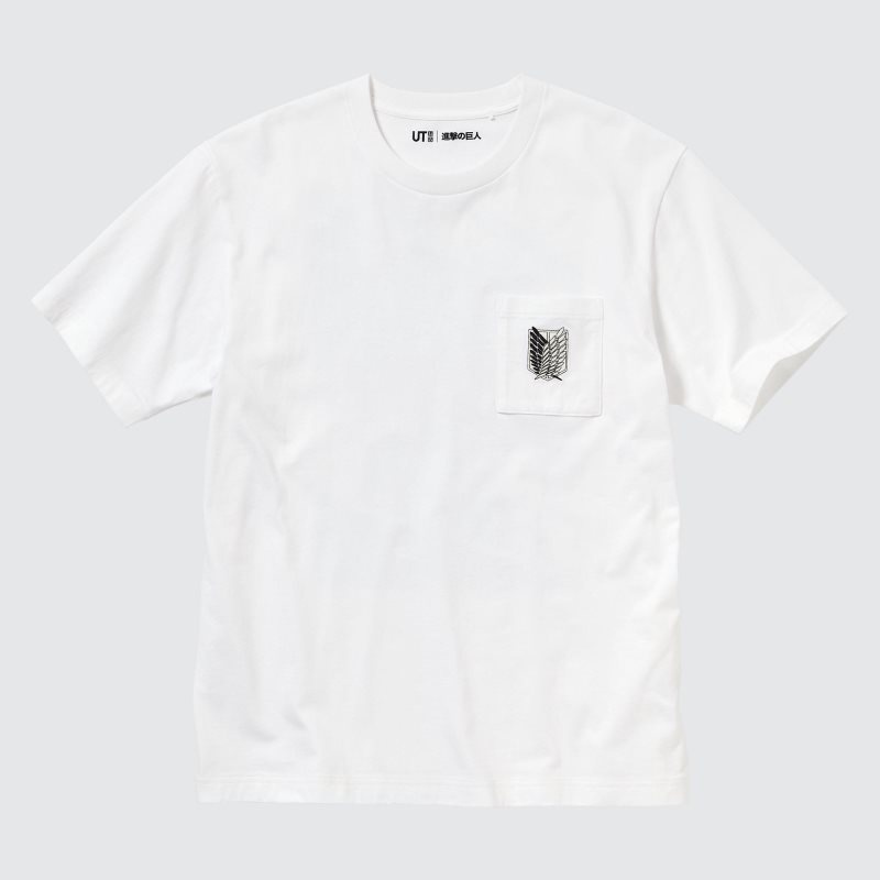 Camiseta Uniqlo Attack On Titan Ut Short-sleeve Graphic Wings Of Freedom Hombre Blancas | 7498246