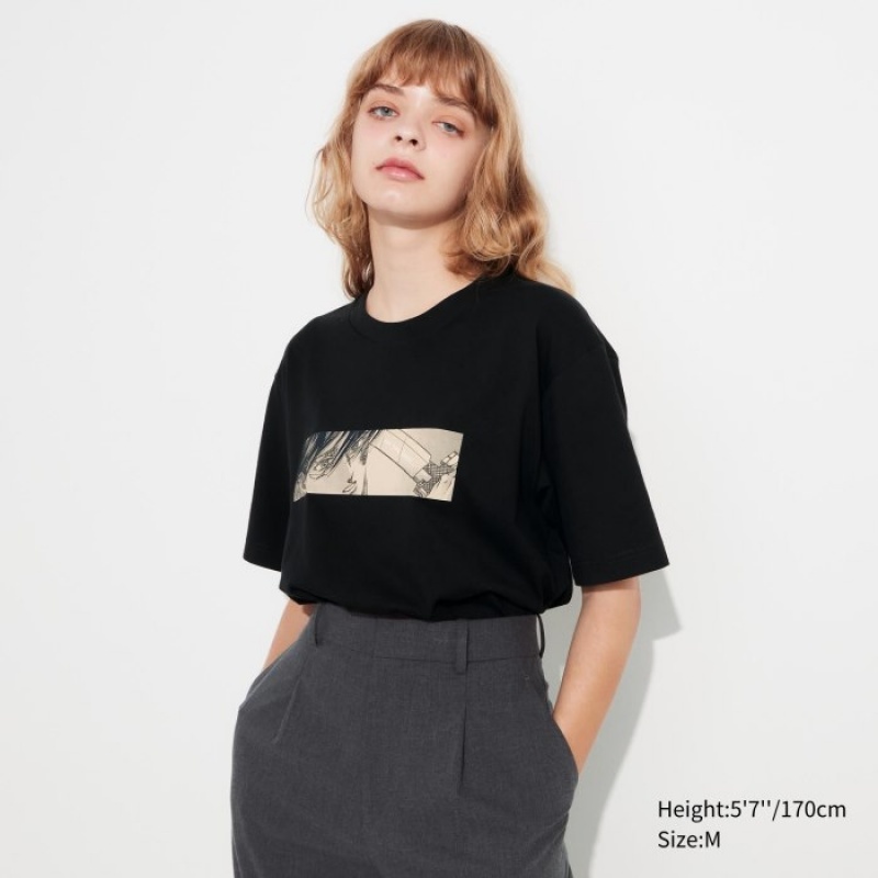 Camiseta Uniqlo Attack on Titan UT Short-Sleeve Mujer Negras | 6408442