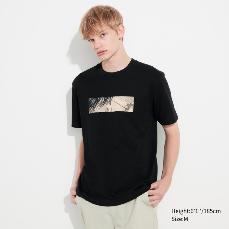 Camiseta Uniqlo Attack on Titan UT Short-Sleeve Mujer Negras | 6408442