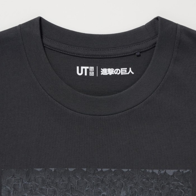 Camiseta Uniqlo Attack on Titan UT Short-Sleeve Mujer Gris | 3302282