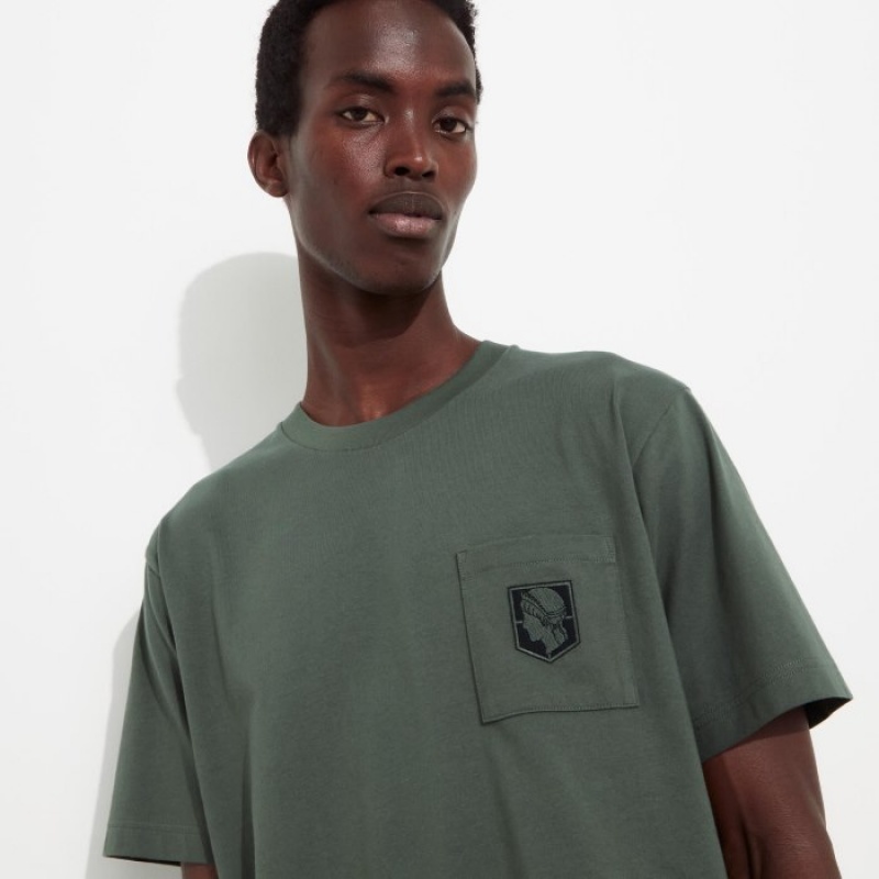 Camiseta Uniqlo Attack on Titan UT Short-Sleeve Mujer Verde | 8976125
