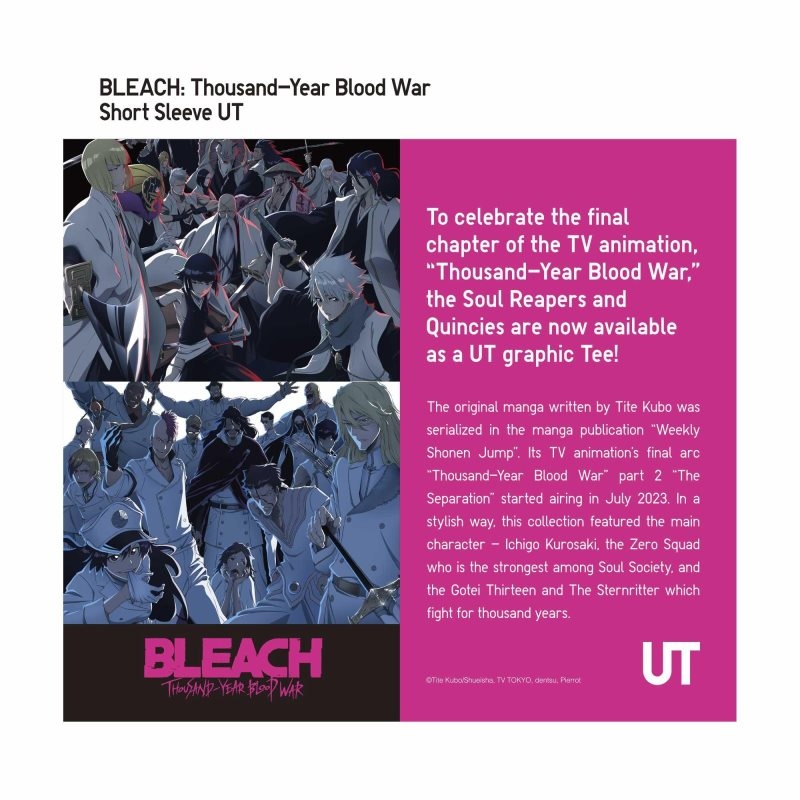 Camiseta Uniqlo Bleach: Thousand-year Blood War Ut Short-sleeve Graphic Hombre Negras | 8355444