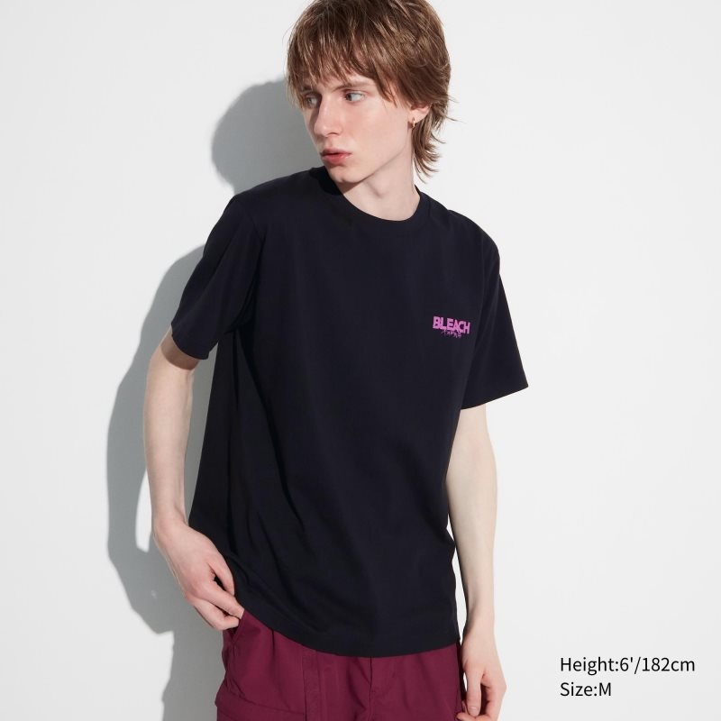 Camiseta Uniqlo Bleach: Thousand-year Blood War Ut Short-sleeve Graphic Hombre Negras | 100612