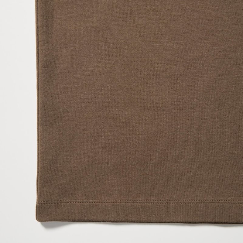 Camiseta Uniqlo Brushed Cotton Turtleneck Long-sleeve Hombre Marrones | 9737924