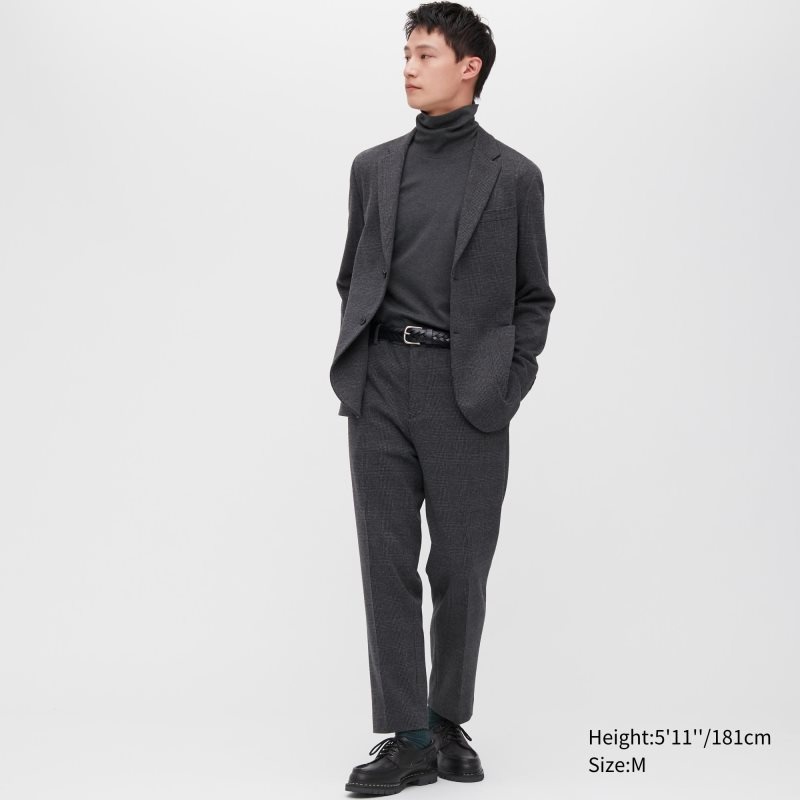 Camiseta Uniqlo Brushed Cotton Turtleneck Long-sleeve Hombre Negras | 9608568