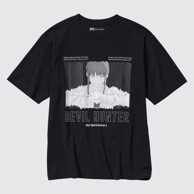 Camiseta Uniqlo Chainsaw Man × Kosuke Kawamura Short Sleeve Ut Oversized Hombre Negras | 6918882