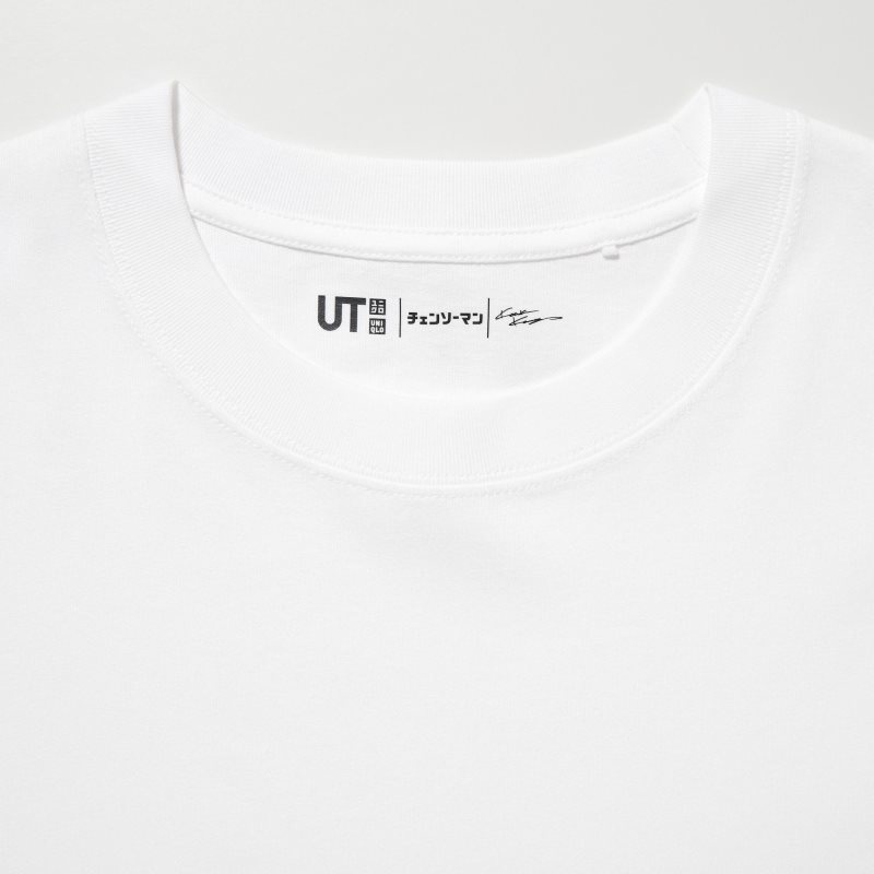 Camiseta Uniqlo Chainsaw Man × Kosuke Kawamura Ut Long-sleeve Graphic Hombre Blancas | 6649713