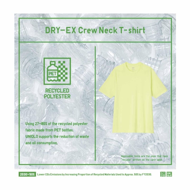 Camiseta Uniqlo DRY-EX Crew Neck Short-Sleeve Printed Hombre Blancas | 4645557