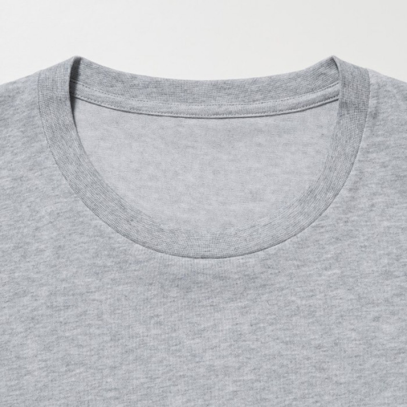 Camiseta Uniqlo Dry Color Crew Neck Short-Sleeve Mujer Moradas | 3635931