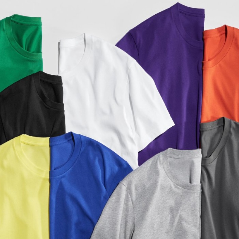 Camiseta Uniqlo Dry Color Crew Neck Short-Sleeve Mujer Blancas | 8098364