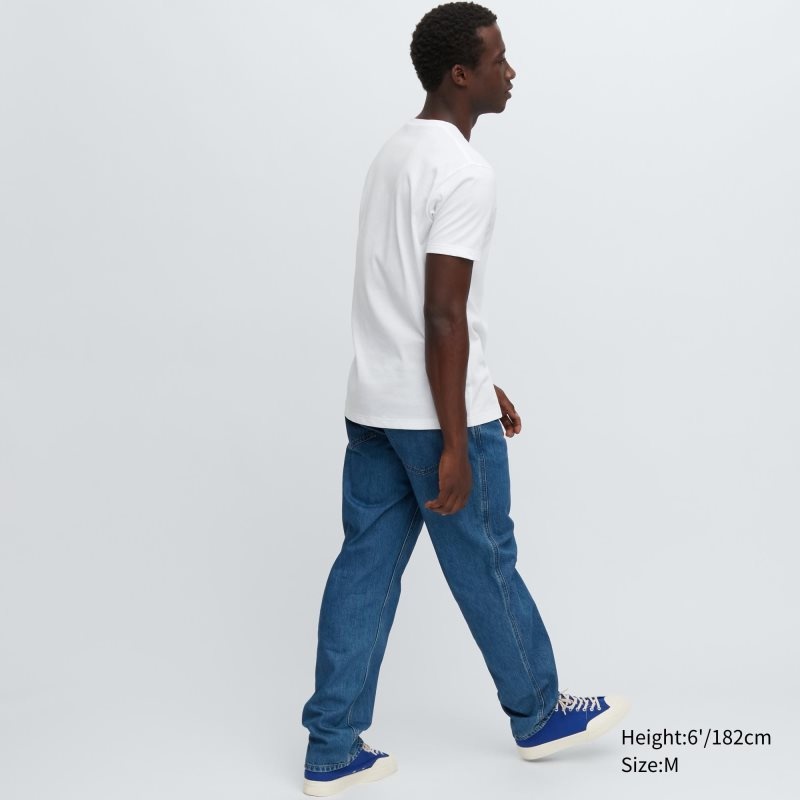 Camiseta Uniqlo Dry Color V-Neck Short-Sleeve Hombre Blancas | 1524103