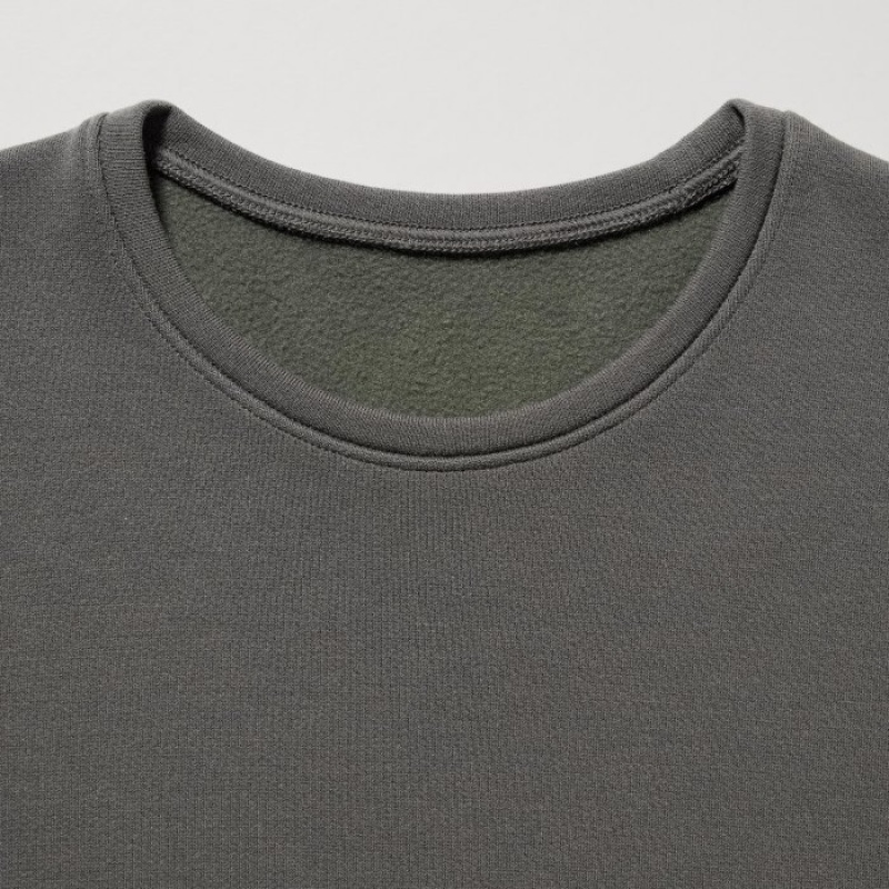 Camiseta Uniqlo HEATTECH Ultra Warm Crew Neck Long-Sleeve Mujer Gris | 1468591
