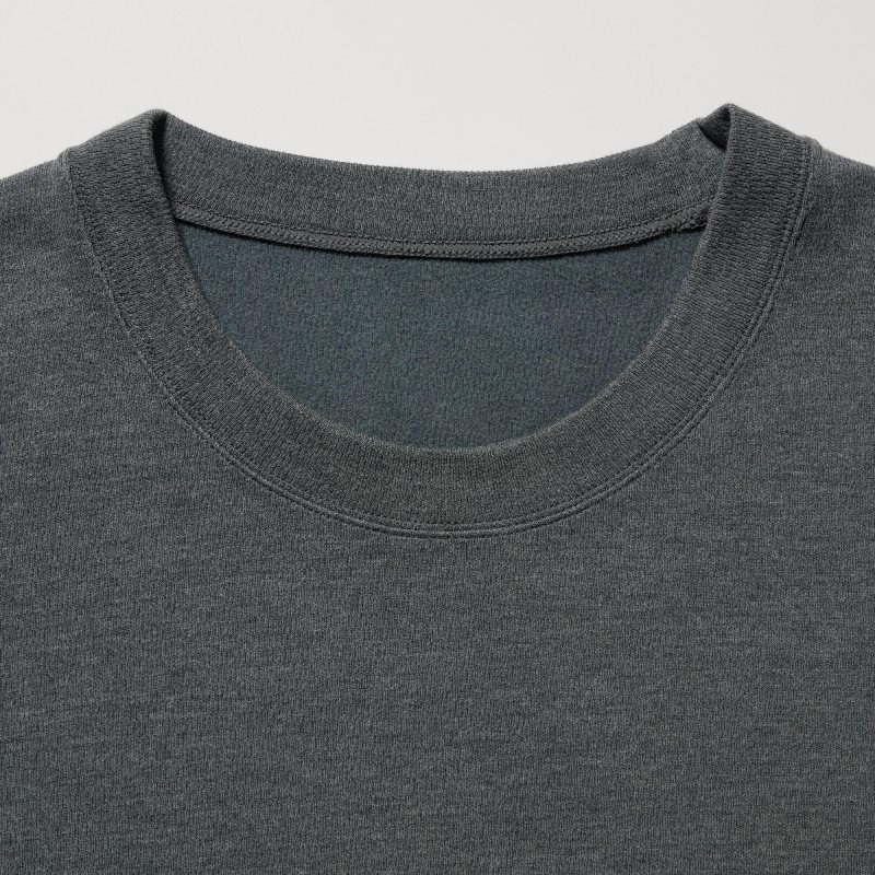 Camiseta Uniqlo HEATTECH Ultra Warm Crew Neck Long-Sleeve Hombre Gris | 9881483