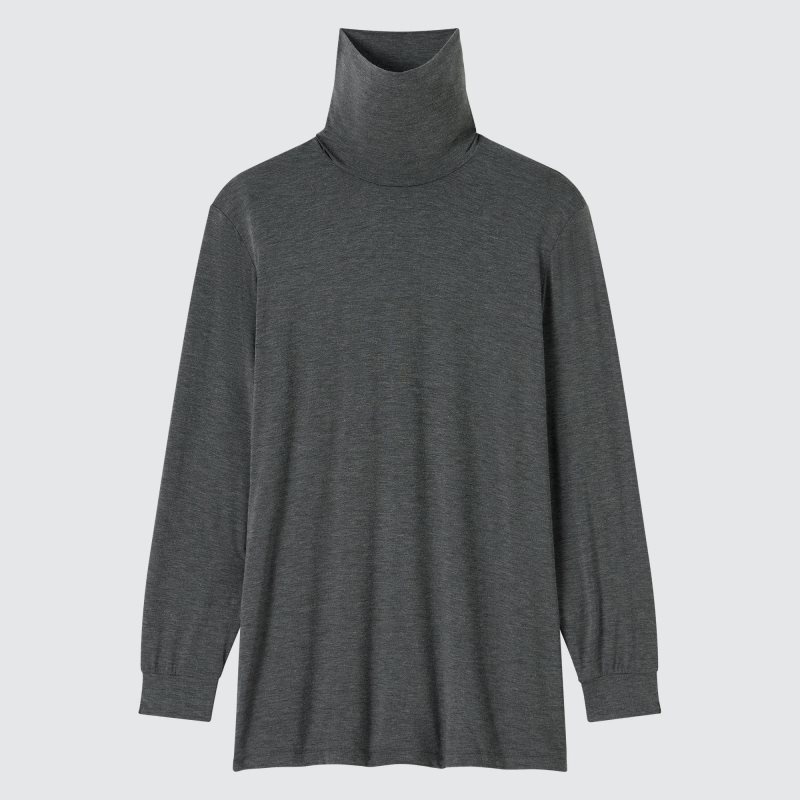 Camiseta Uniqlo Heattech Turtleneck Hombre Gris | 4638314
