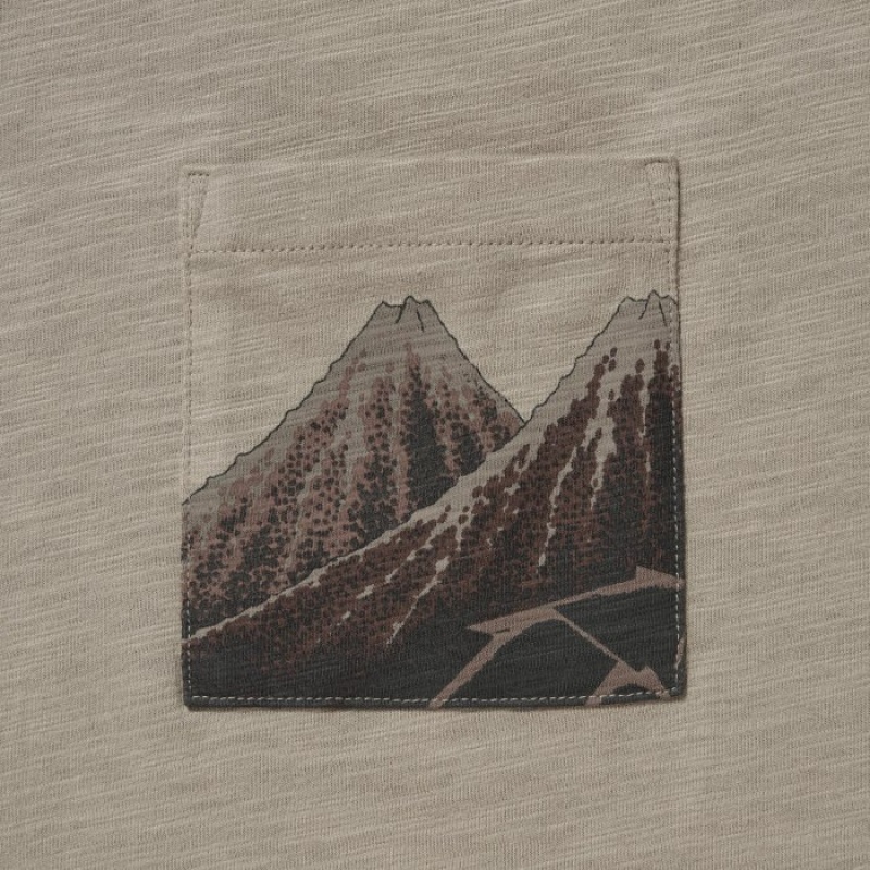 Camiseta Uniqlo Hokusai UT Short Sleeve Mujer Beige | 4464343