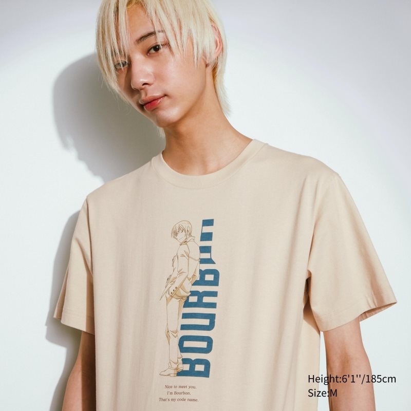Camiseta Uniqlo Introduction Of Detective Conan Case Closed Ut Short-sleeve Graphic Hombre Beige | 1687556