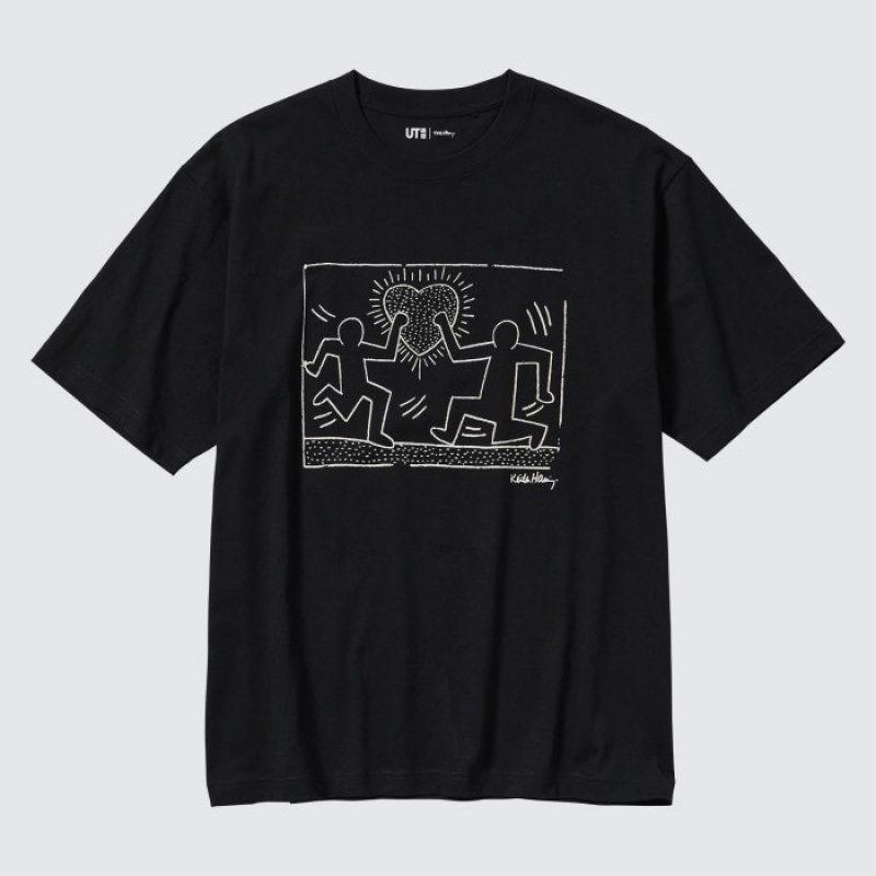 Camiseta Uniqlo Keith Haring UT Short Sleeve Mujer Negras | 2086421