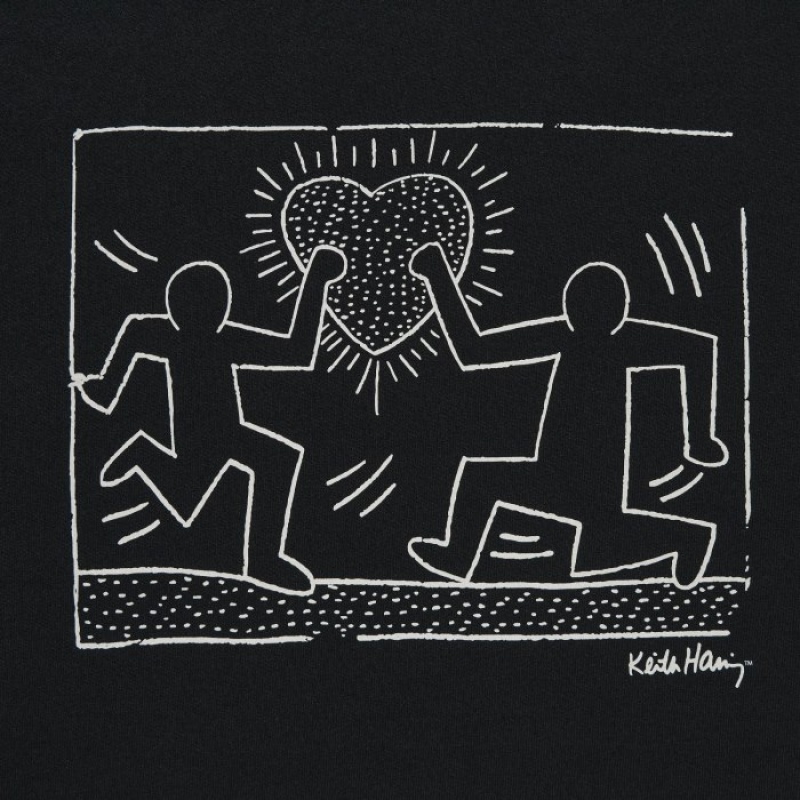 Camiseta Uniqlo Keith Haring UT Short Sleeve Mujer Negras | 2086421