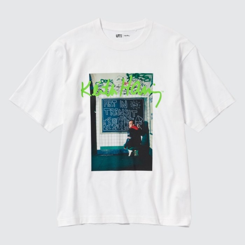 Camiseta Uniqlo Keith Haring UT Short Sleeve Mujer Blancas | 2215307