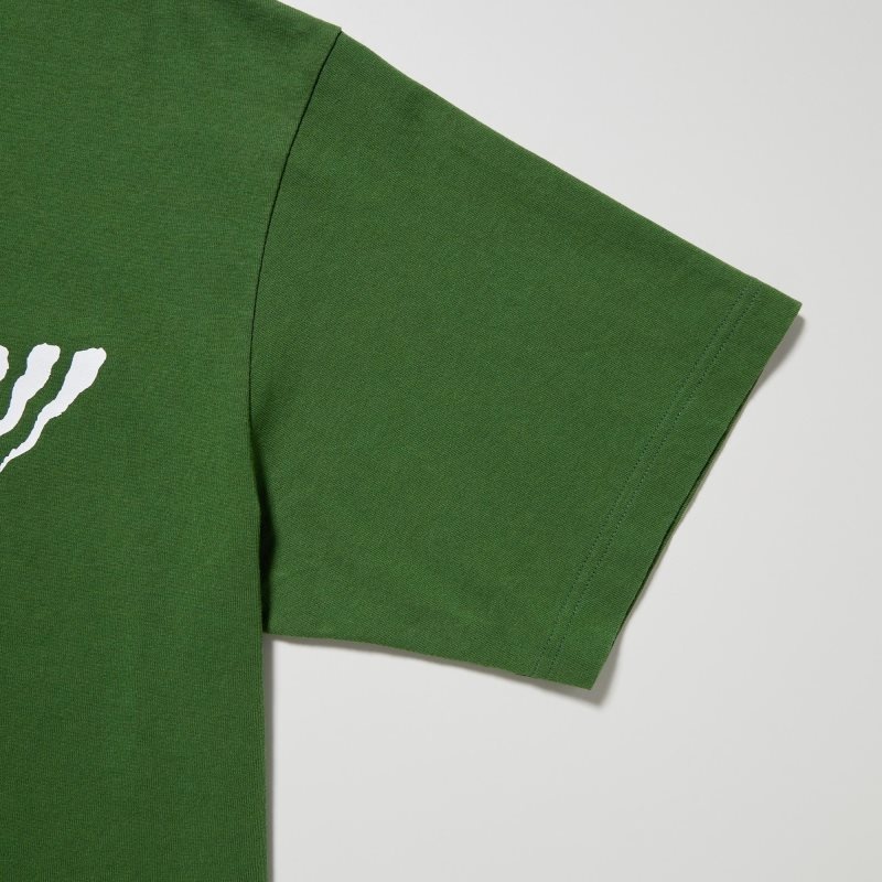 Camiseta Uniqlo L.A. Eats Ut Oversized Short-sleeve Graphic Pizzanista! Hombre Verde | 8329486