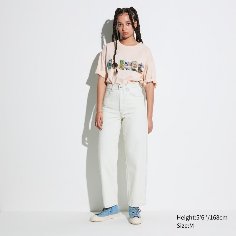 Camiseta Uniqlo Louvre By M/M Ut Oversized Short-sleeve Graphic Hombre Beige | 574243