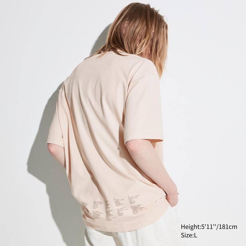 Camiseta Uniqlo Louvre By M/M Ut Oversized Short-sleeve Graphic Hombre Beige | 574243