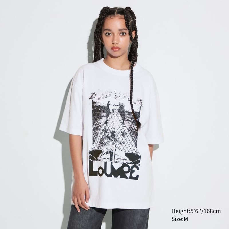 Camiseta Uniqlo Louvre By M/M Ut Oversized Short-sleeve Graphic Hombre Blancas | 6396266