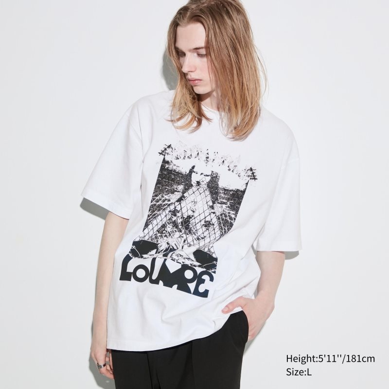Camiseta Uniqlo Louvre By M/M Ut Oversized Short-sleeve Graphic Hombre Blancas | 6396266