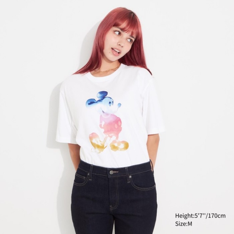 Camiseta Uniqlo MAGIC FOR ALL FOREVER UT Short-Sleeve Mujer Blancas | 6669324