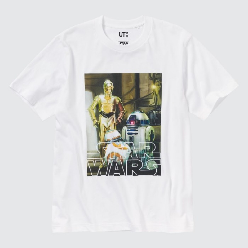 Camiseta Uniqlo MAGIC FOR ALL FOREVER UT Short-Sleeve Mujer Blancas | 8163358