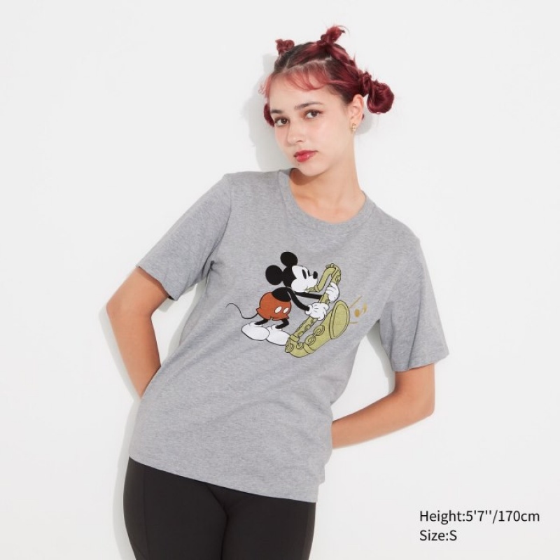 Camiseta Uniqlo MAGIC FOR ALL FOREVER UT Short-Sleeve Mujer Gris | 7226423