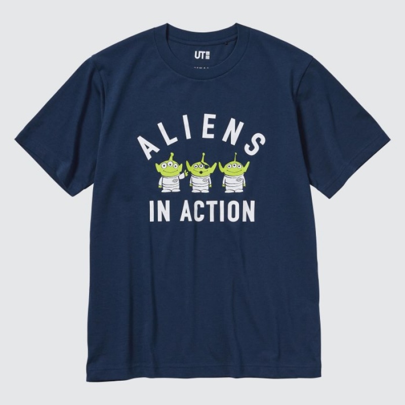 Camiseta Uniqlo MAGIC FOR ALL FOREVER UT Short-Sleeve Mujer Azul Marino | 7091833