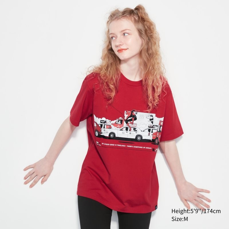 Camiseta Uniqlo Marvel Art Collection By Mondo Ut Short Sleeve Graphic Hombre Rojas | 2065050
