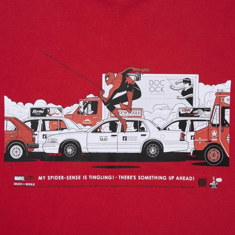 Camiseta Uniqlo Marvel Art Collection By Mondo Ut Short Sleeve Graphic Hombre Rojas | 2065050