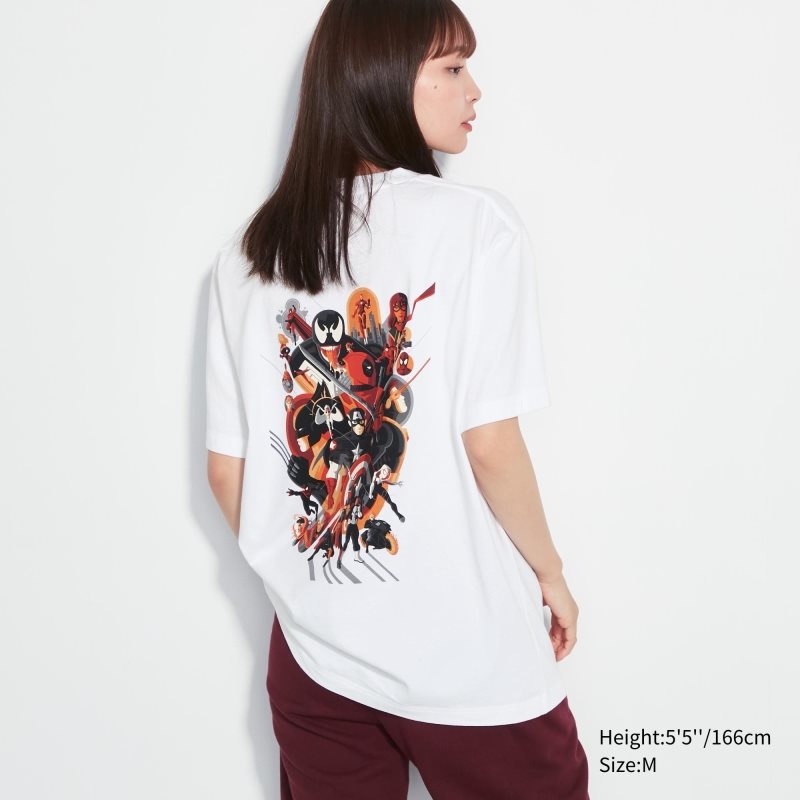 Camiseta Uniqlo Marvel Art Collection By Mondo Ut Short Sleeve Graphic Hombre Blancas | 2091589