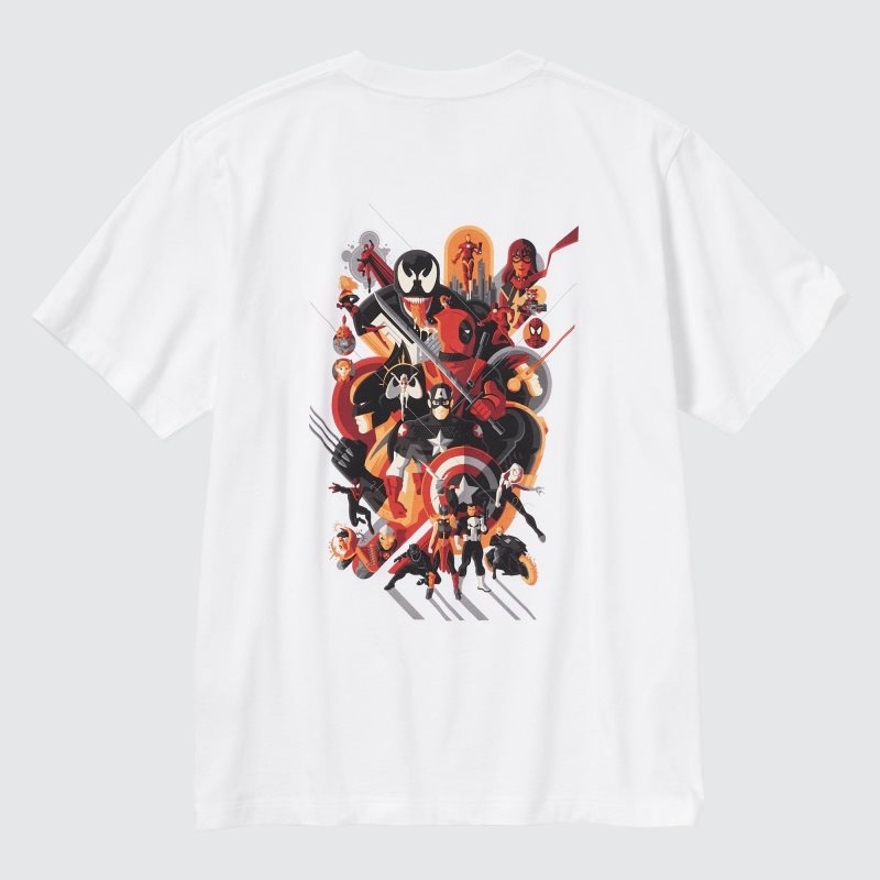 Camiseta Uniqlo Marvel Art Collection By Mondo Ut Short Sleeve Graphic Hombre Blancas | 2091589