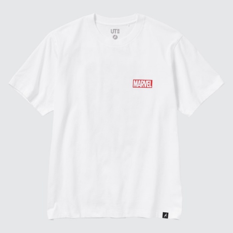 Camiseta Uniqlo Marvel Art Collection by Mondo UT Short-Sleeve Mujer Blancas | 1121177
