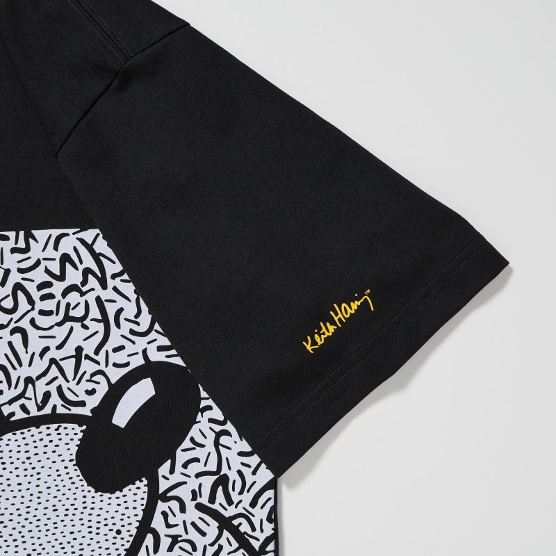 Camiseta Uniqlo Mickey Mouse X Keith Haring Ut Oversized Short-sleeve Graphic Hombre Negras | 4494532