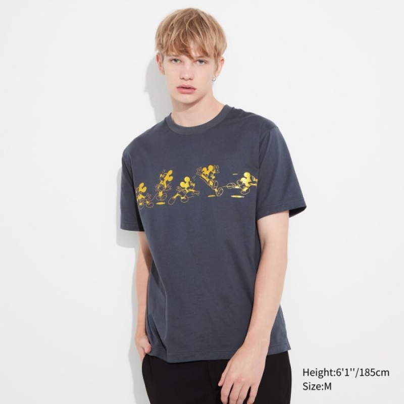 Camiseta Uniqlo Mickey Shines UT Short-Sleeve Mujer Gris | 5320986
