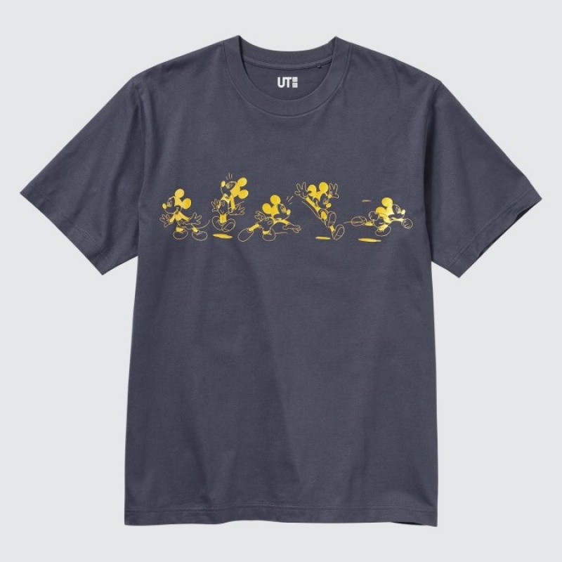 Camiseta Uniqlo Mickey Shines UT Short-Sleeve Mujer Gris | 5320986